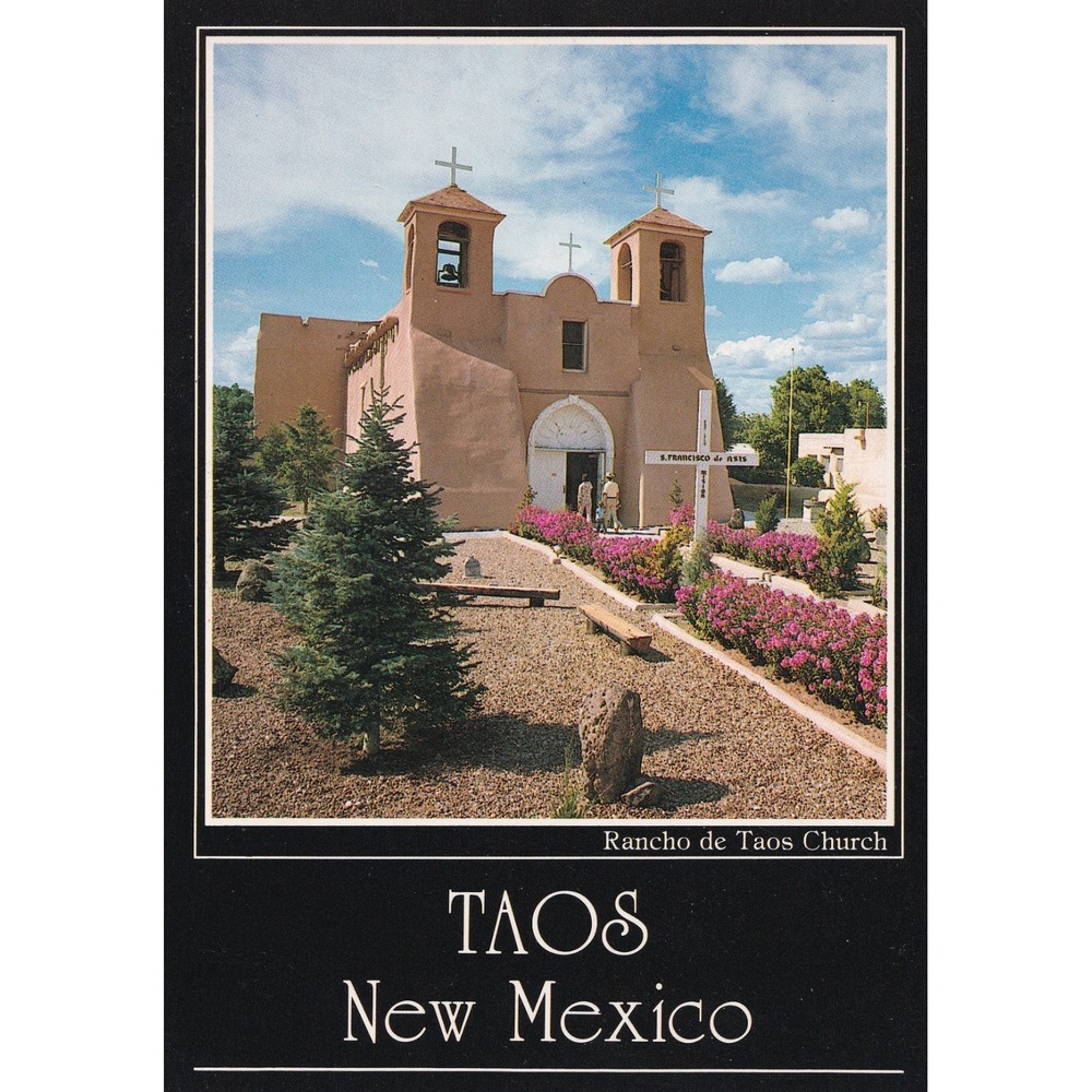 Rancho de Taos Church New Mexico Postcard Vintage Chrome Southwestern Unposted